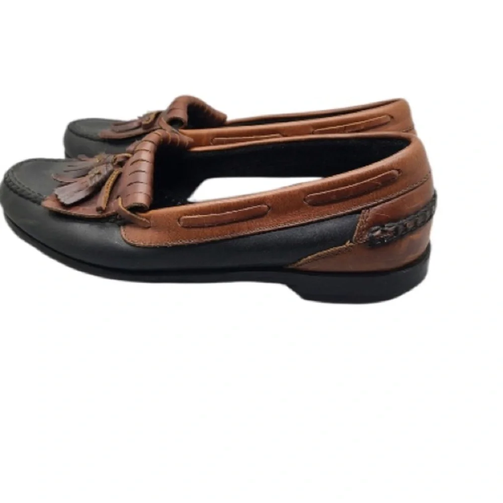 Johnston & Murphy Aragon Kiltie Tassel Loafer Men's Slip on Shoes Black/Brown